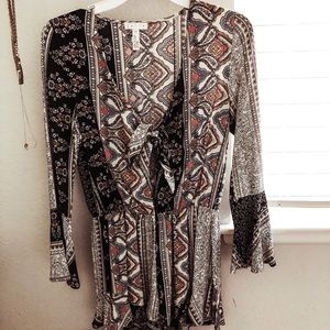 Nordstrom Front Tie Floral Romper